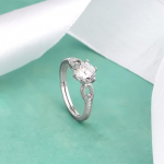925 Silver Zircon Elegant Loop Earrings Ring Loops