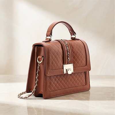 Women's Satchel Hand Bag crafted from Imported PU