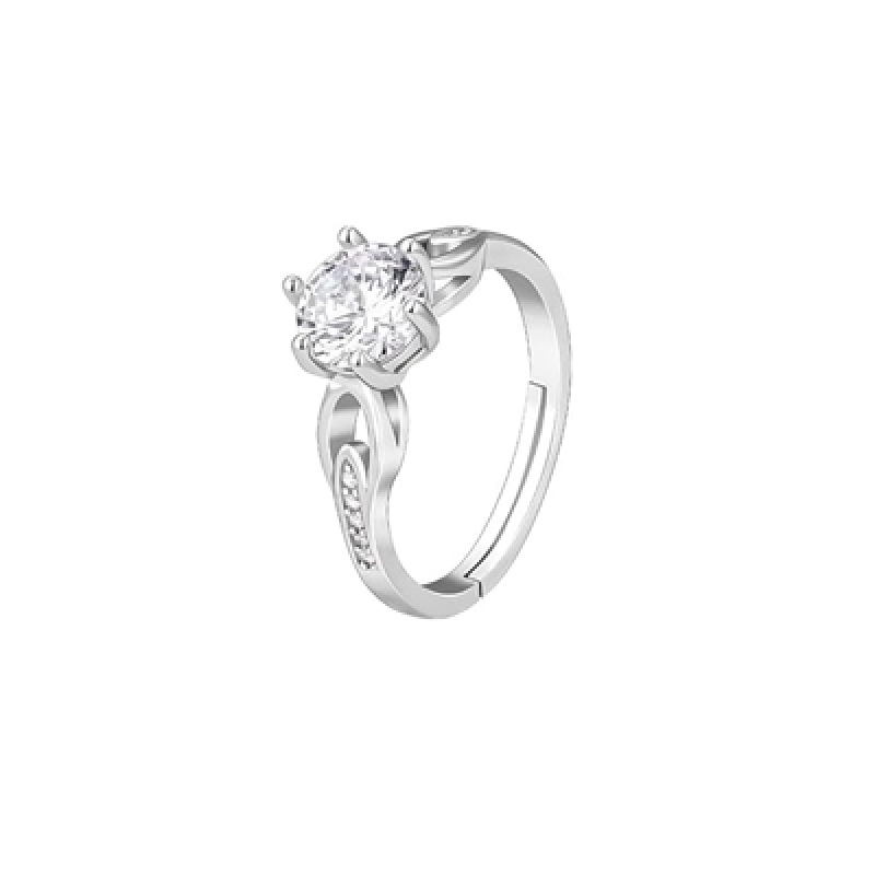 925 Silver Zircon Elegant Loop Earrings Ring Loops